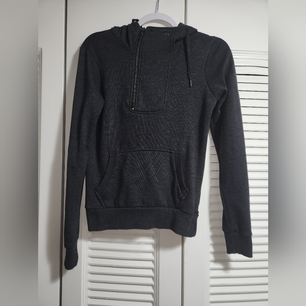 Fox Riders Company Embroidered Gray Hoodie Sweatshirt size XS